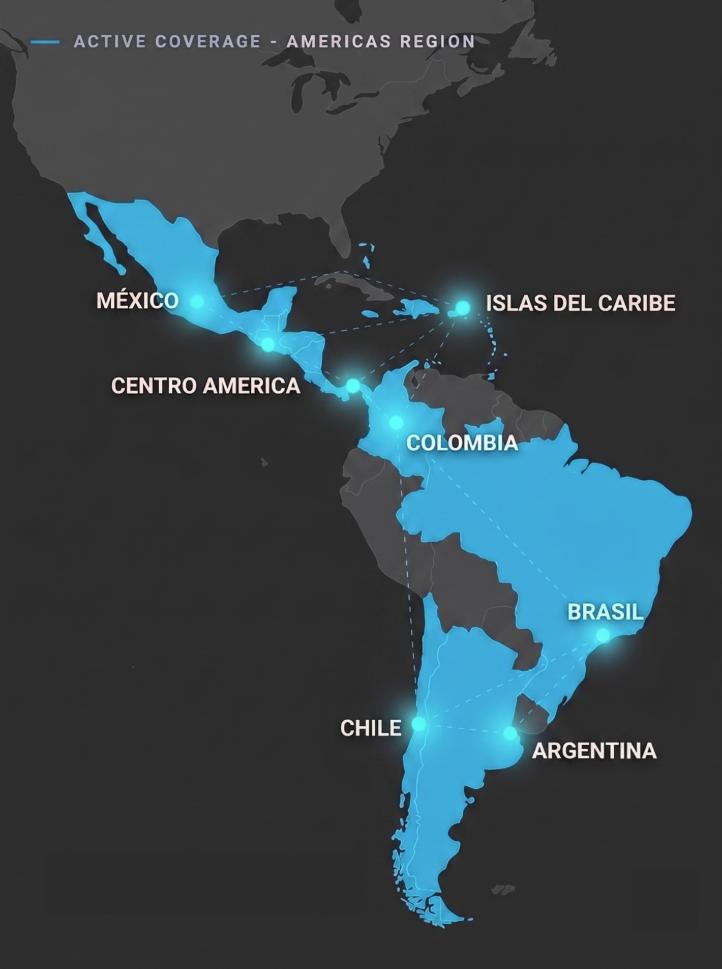 Energy BDO Active Coverage Map - Americas